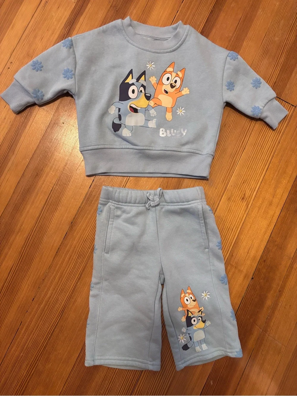 Bluey baby 2-piece matching set sweatshirt and sweats size 12 months